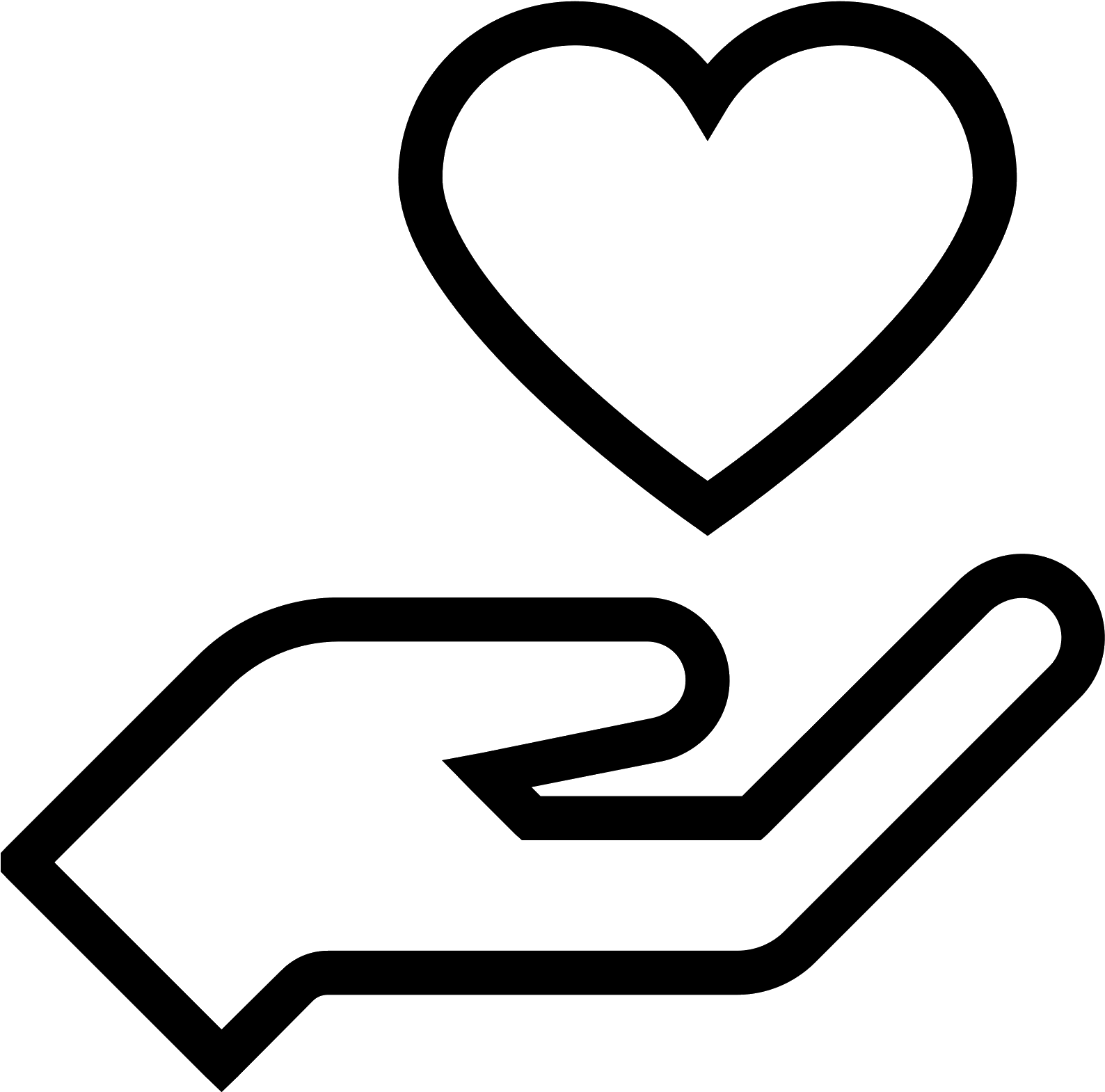 Icono de mano sosteniendo un corazón Fondos de pantalla
