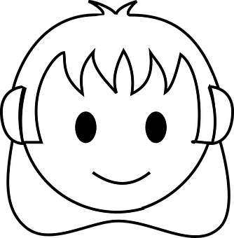 Icono de niña sonriente de caricatura Fondos de pantalla