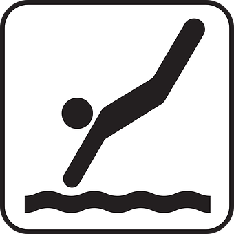 Icono de pictograma de natación Fondos de pantalla