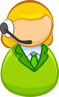 Icono de servicio al cliente en estilo caricatura Fondos de pantalla