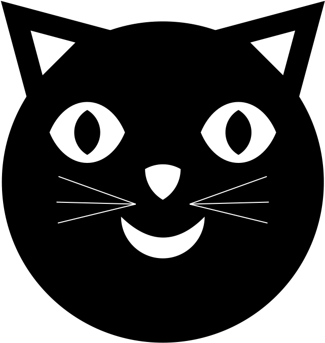 Icono gráfico de gato negro Fondos de pantalla