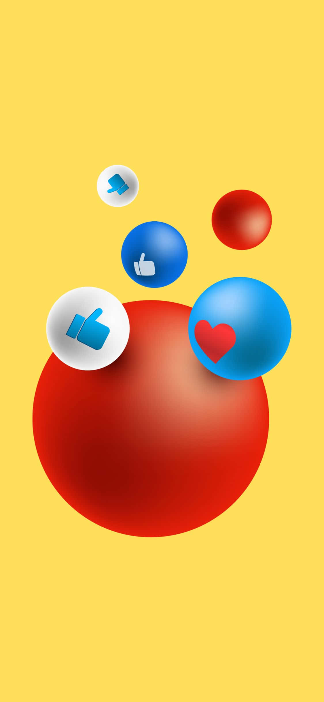 iconos de redes sociales sobre un fondo amarillo Fondos de pantalla