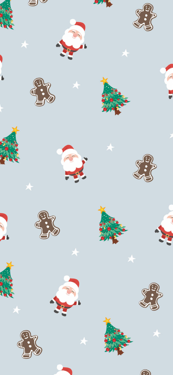 Iconos Navideños Sencillos y Lindos para iPhone Fondos de pantalla