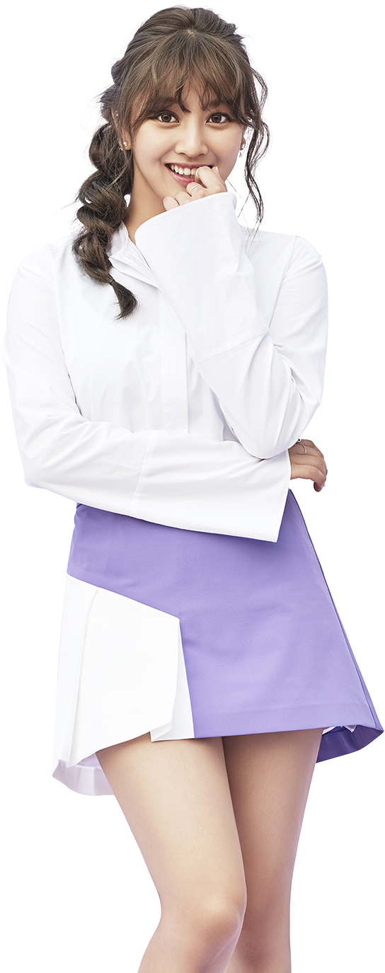 Ídolo del Kpop Sonriente con Vestimenta Blanca y Morada Fondos de pantalla