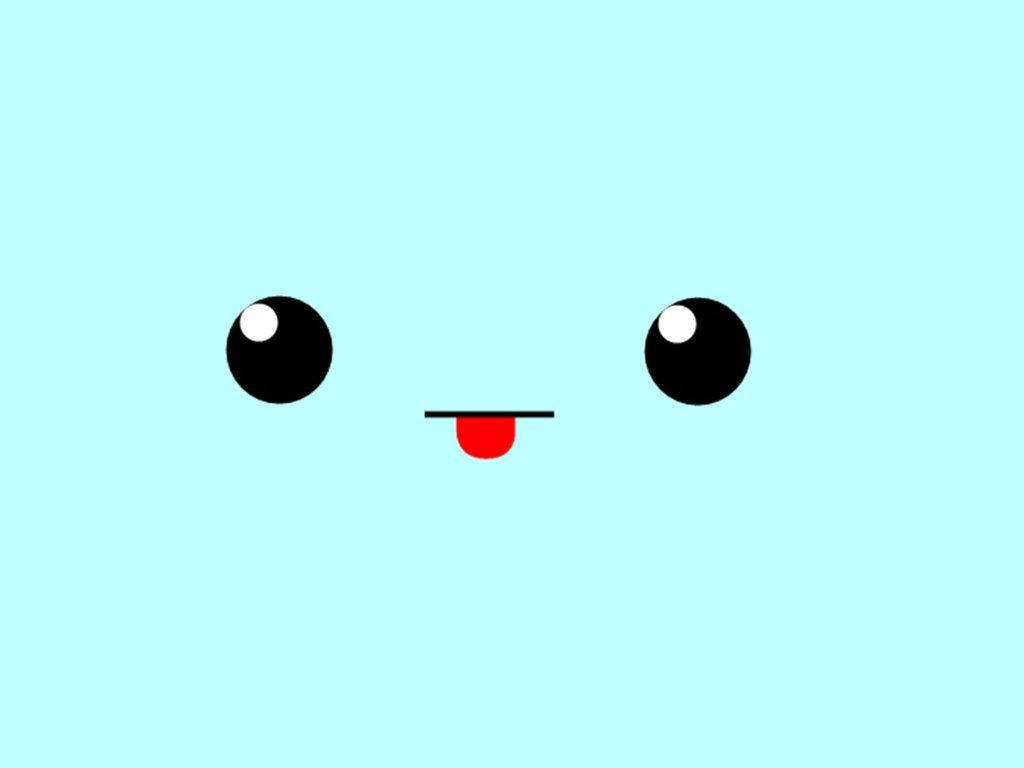 Ilumina tu día con una cara kawaii azul pastel Fondos de pantalla