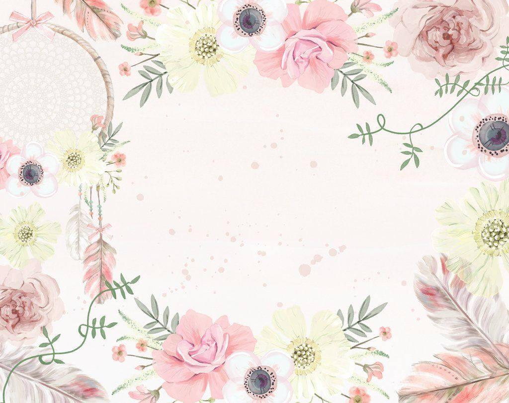 Ilumina tu Hogar con Patrones Florales Boho Fondos de pantalla