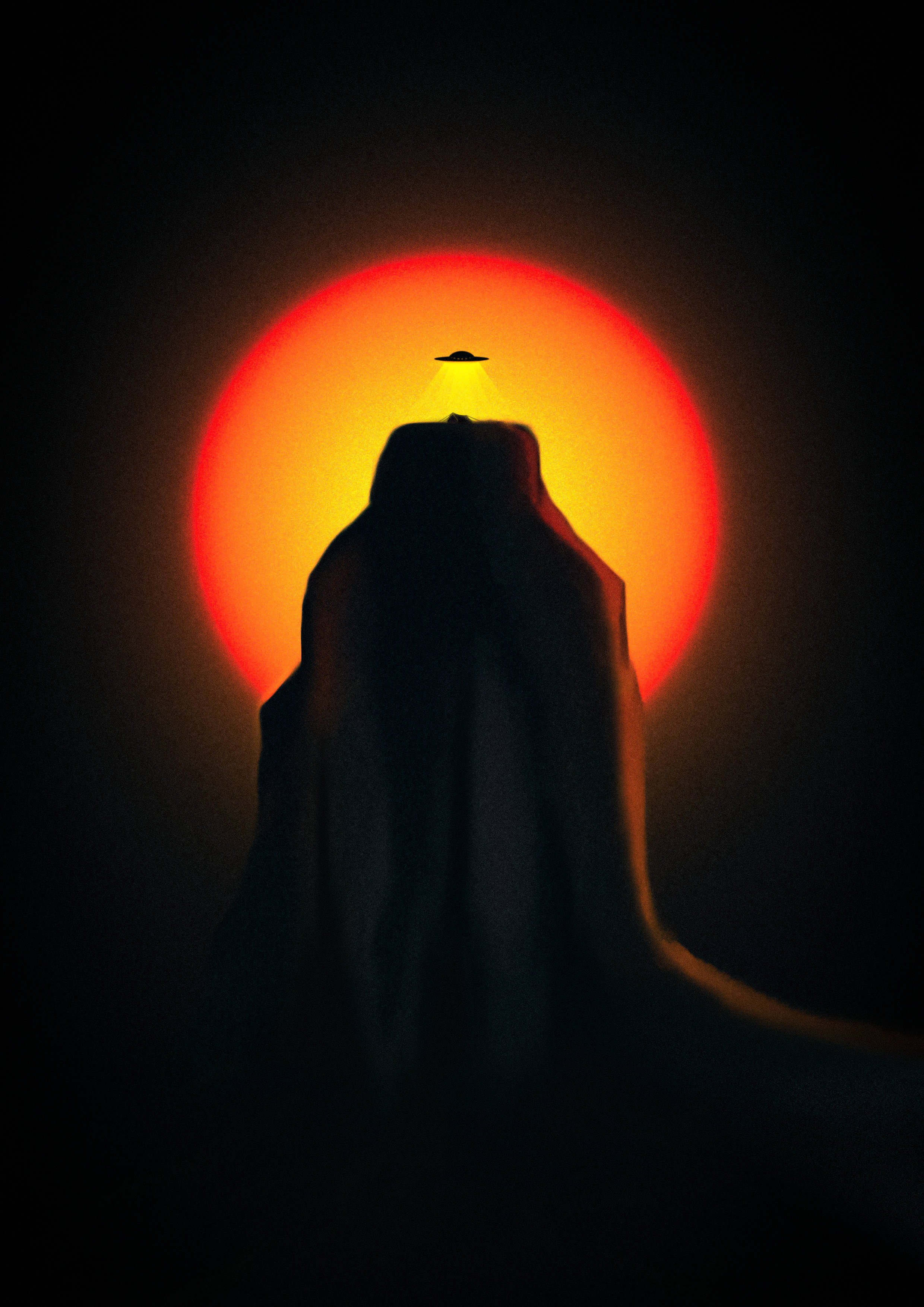 Iluminando el cielo nocturno con un OVNI Fondos de pantalla