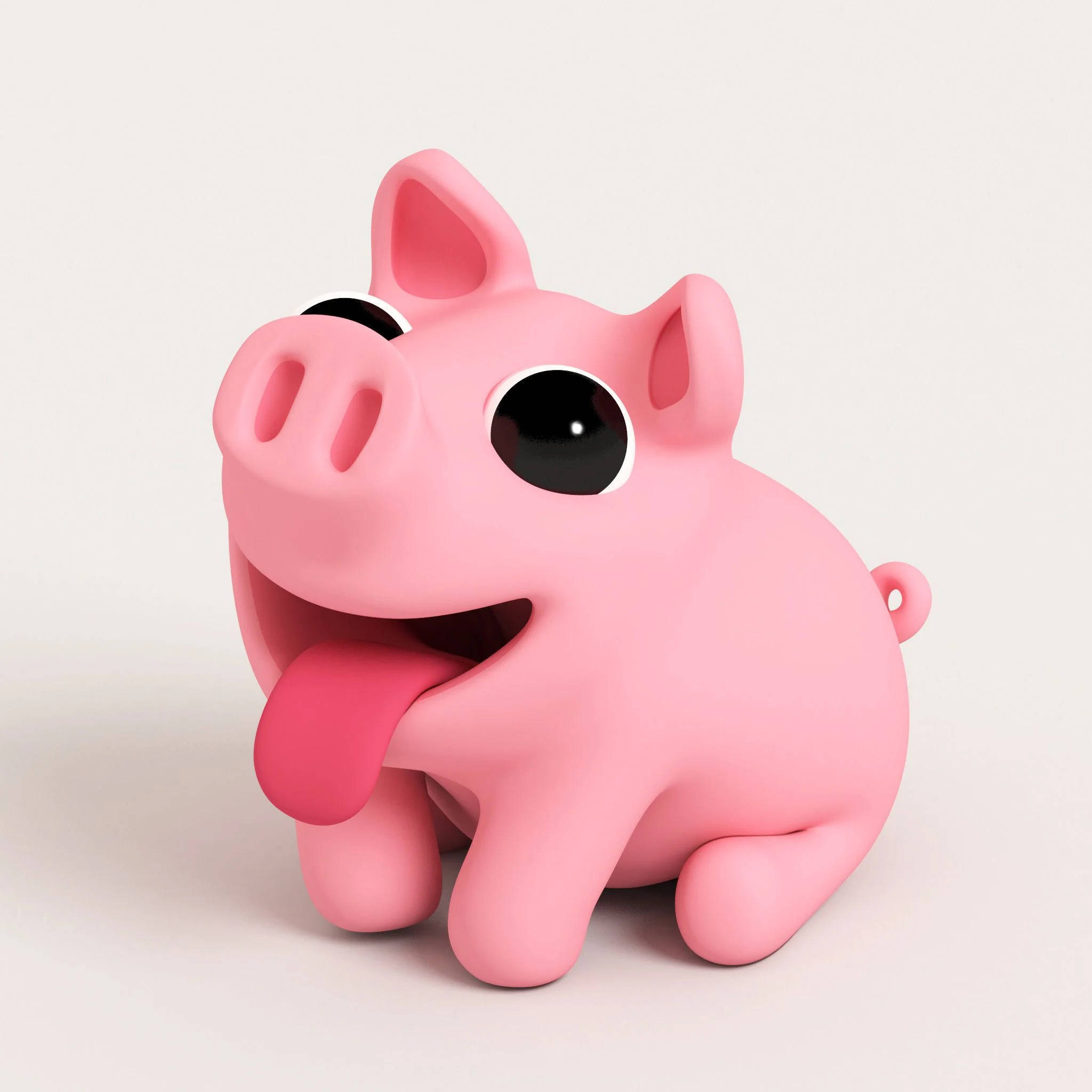 Ilustración 3D de Cerdo Adorable Fondos de pantalla