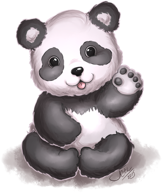Ilustración adorable de panda Fondos de pantalla