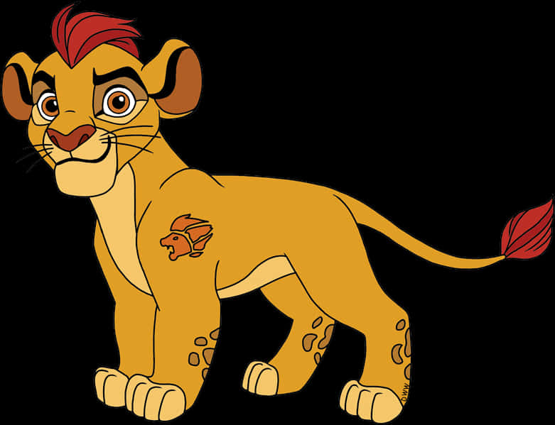 Ilustración animada de un cachorro de león Fondos de pantalla