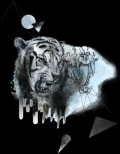 Ilustración Artística Abstracta de Tigre Fondos de pantalla