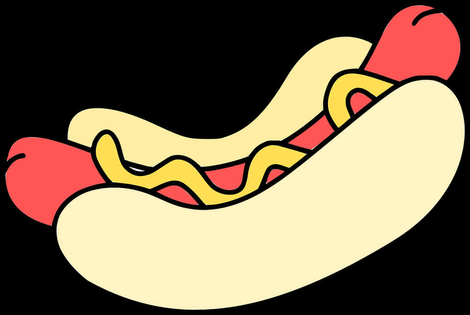 Ilustración clásica de caricatura de hot dog Fondos de pantalla