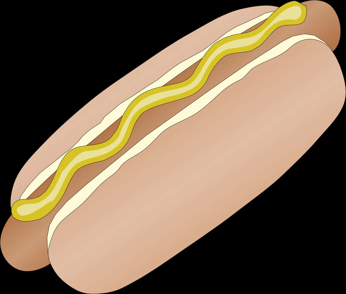 Ilustración clásica de hot dog con mostaza Fondos de pantalla