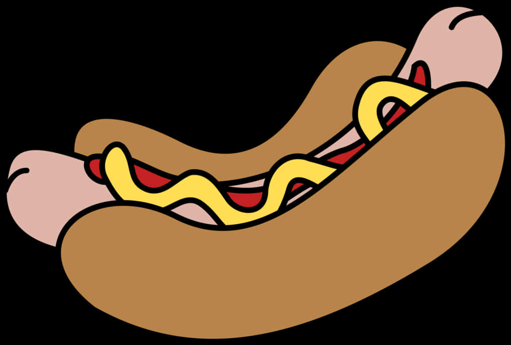 Ilustración clásica de un hot dog caricaturesco Fondos de pantalla