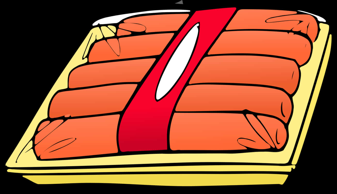Ilustración colorida de paquete de hot dogs caricaturescos Fondos de pantalla