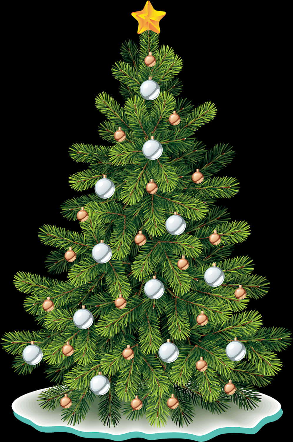 Ilustración de Árbol de Navidad Decorado Fondos de pantalla