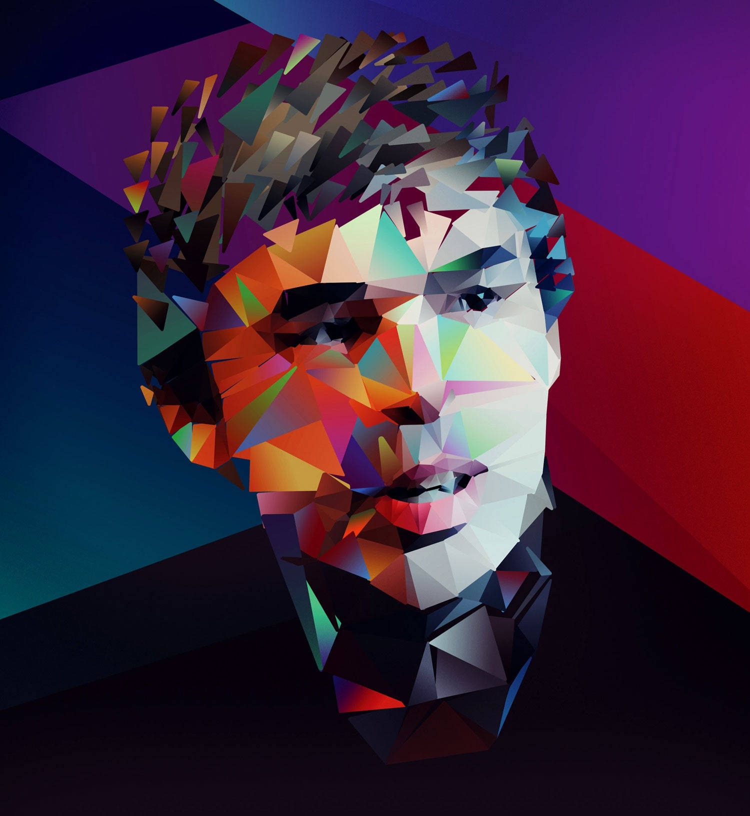 Ilustración de Arte Geométrico de Larry Page, Fundador de Google Fondos de pantalla