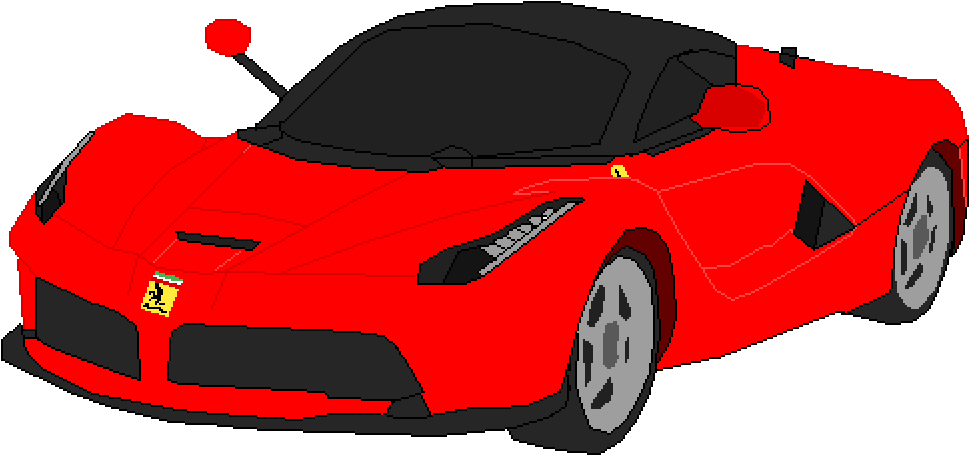 Ilustración de auto deportivo Ferrari rojo Fondos de pantalla