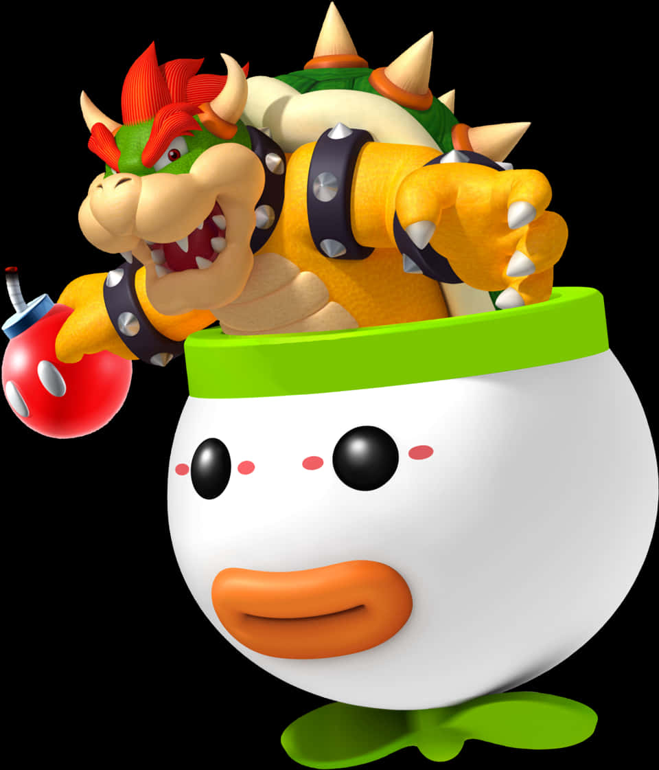 Ilustración de Bowser en el Auto Payaso Fondos de pantalla
