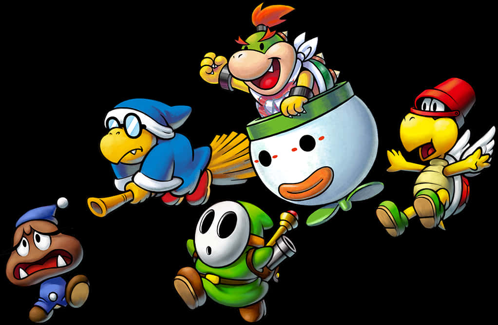 Ilustración de Bowser y los Minions Fondos de pantalla