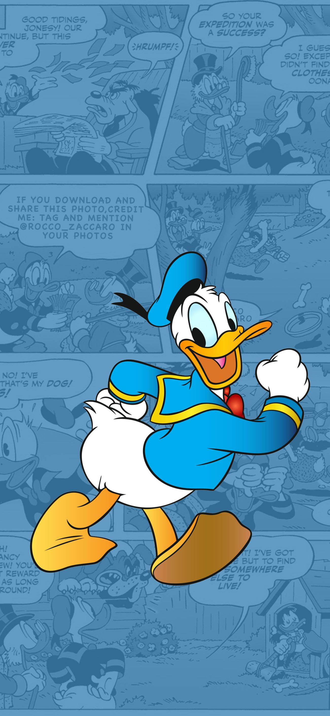 Ilustración Cómica de Donald Duck Fondos de pantalla