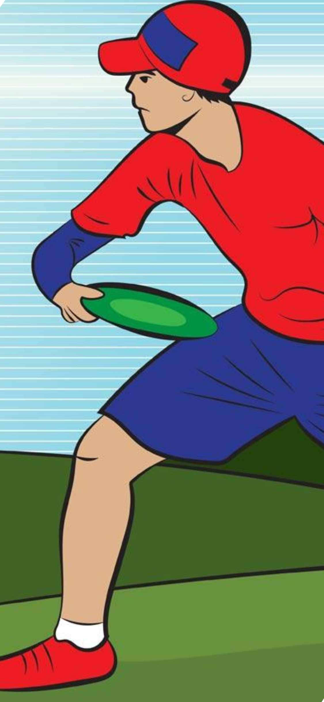 Ilustración de fondo de Ultimate Frisbee para iPhone X Fondos de pantalla