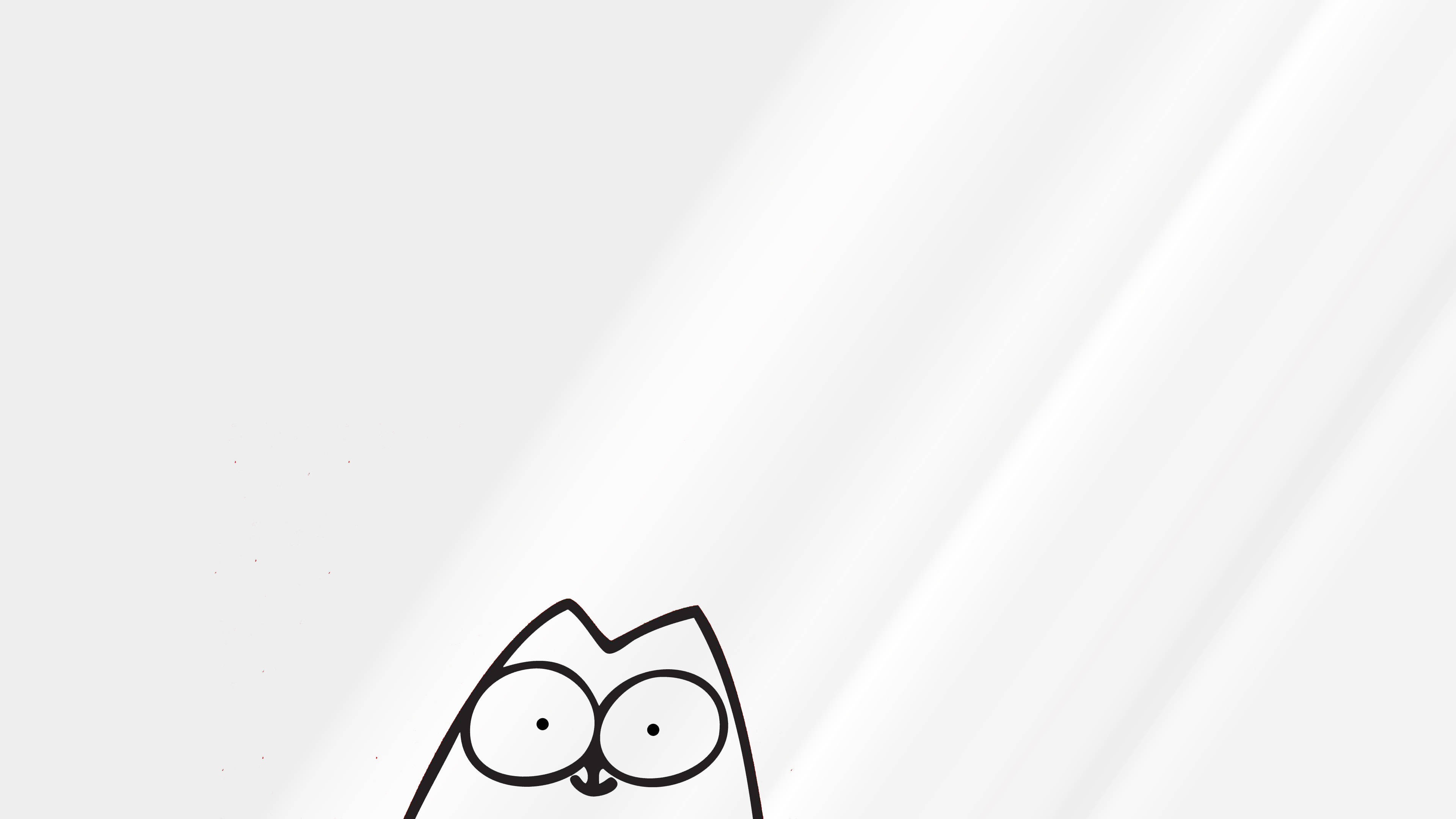 Ilustración de gato caricaturesco Fondos de pantalla