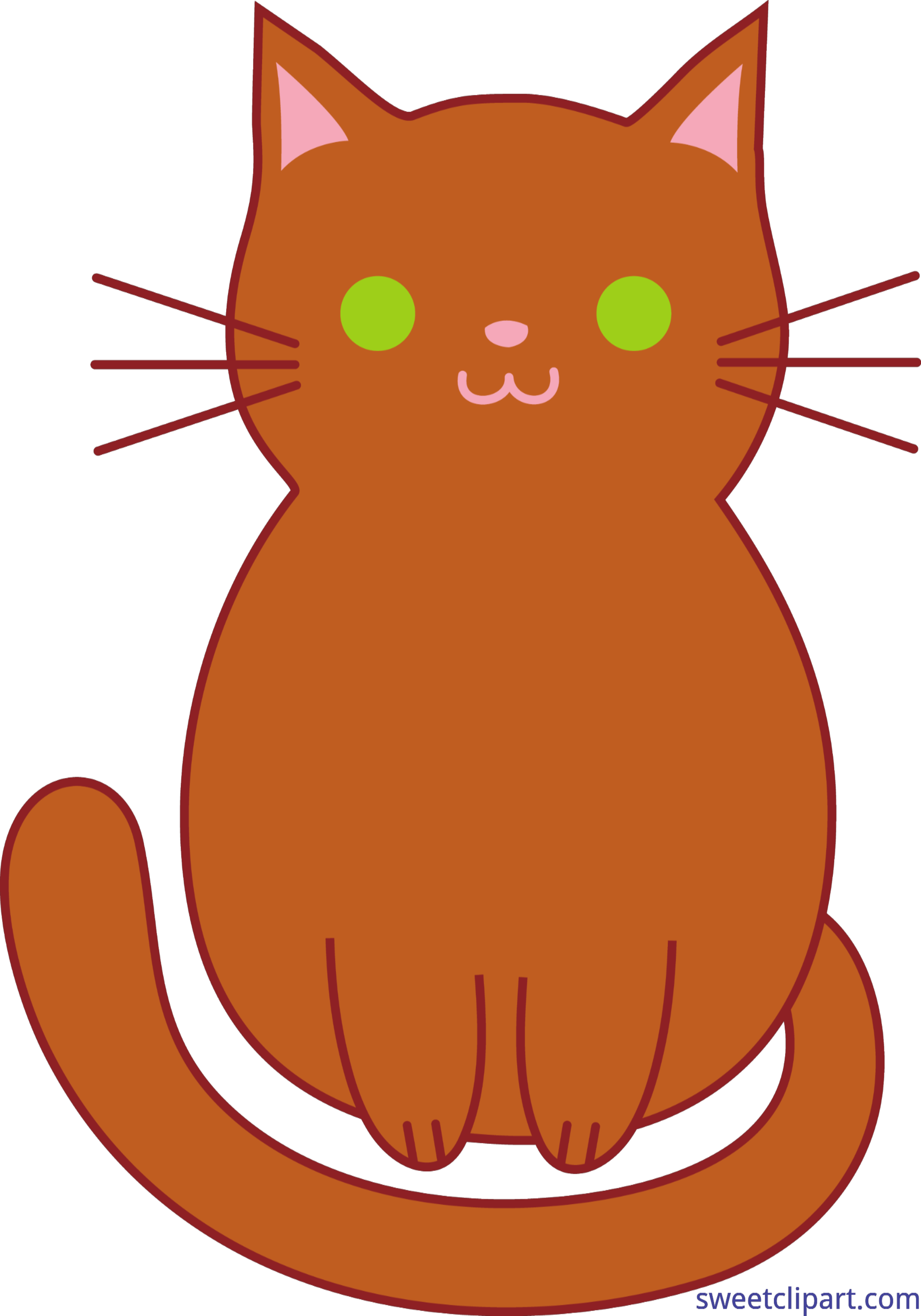 Ilustración de gato naranja de dibujos animados Fondos de pantalla