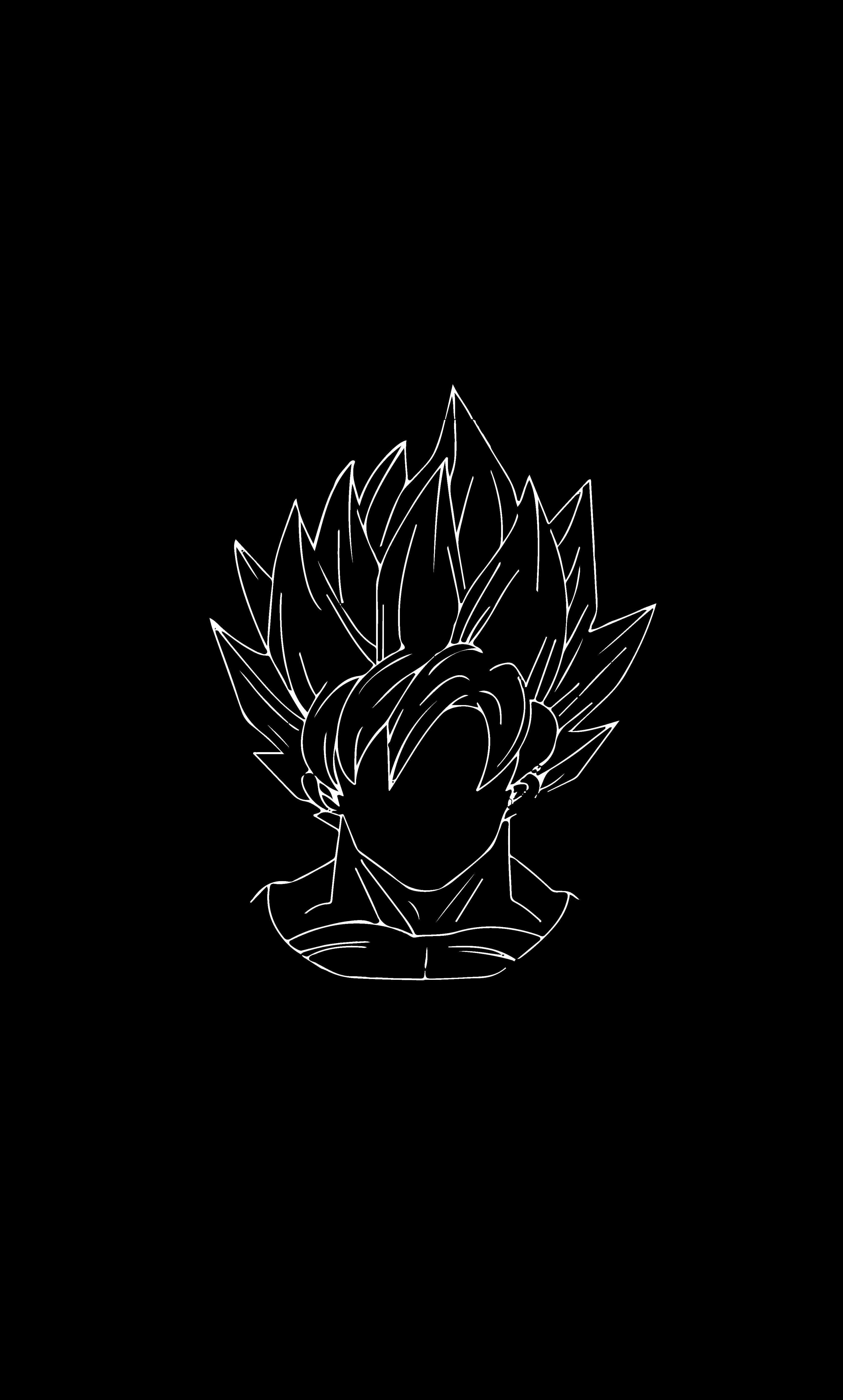 Ilustración de Goku en esténcil 8K para teléfono Fondos de pantalla