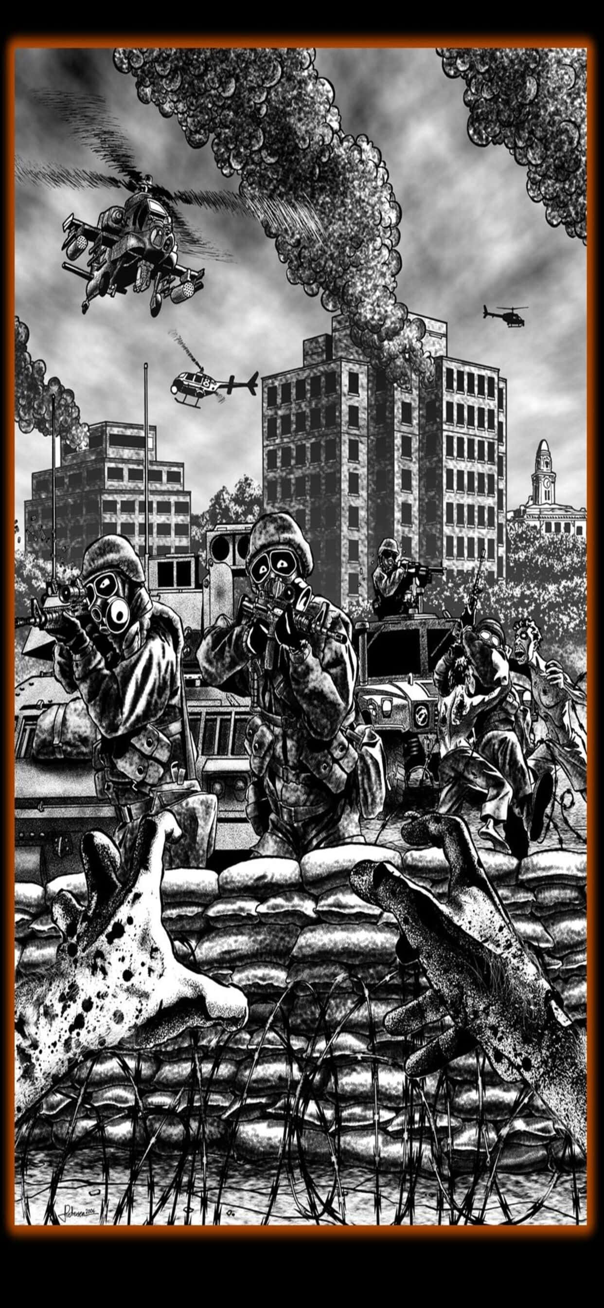 Ilustración de libro Fondo de iPhone XS Max World War Z Fondos de pantalla