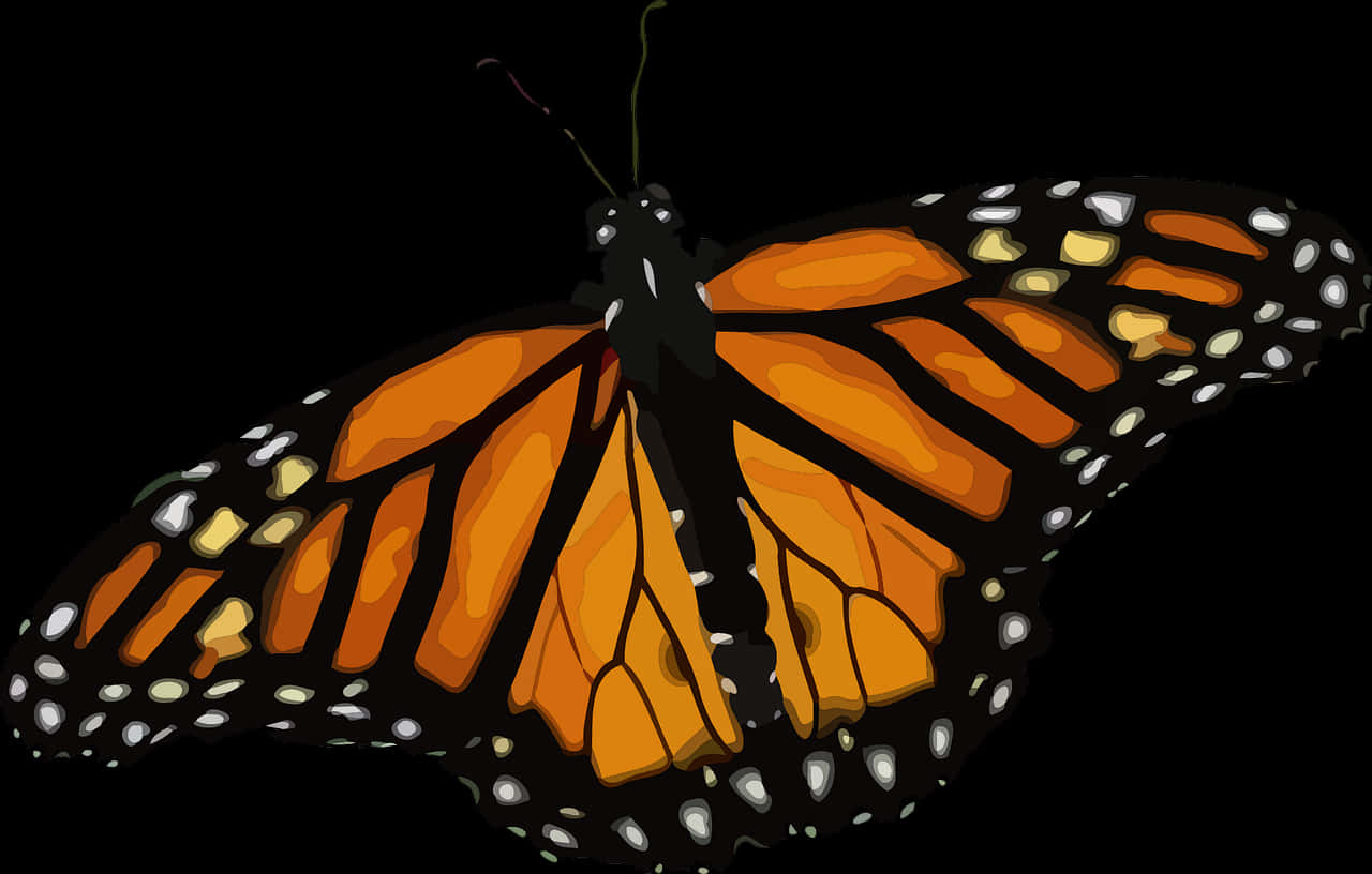 Ilustración de Mariposa Monarca Fondos de pantalla