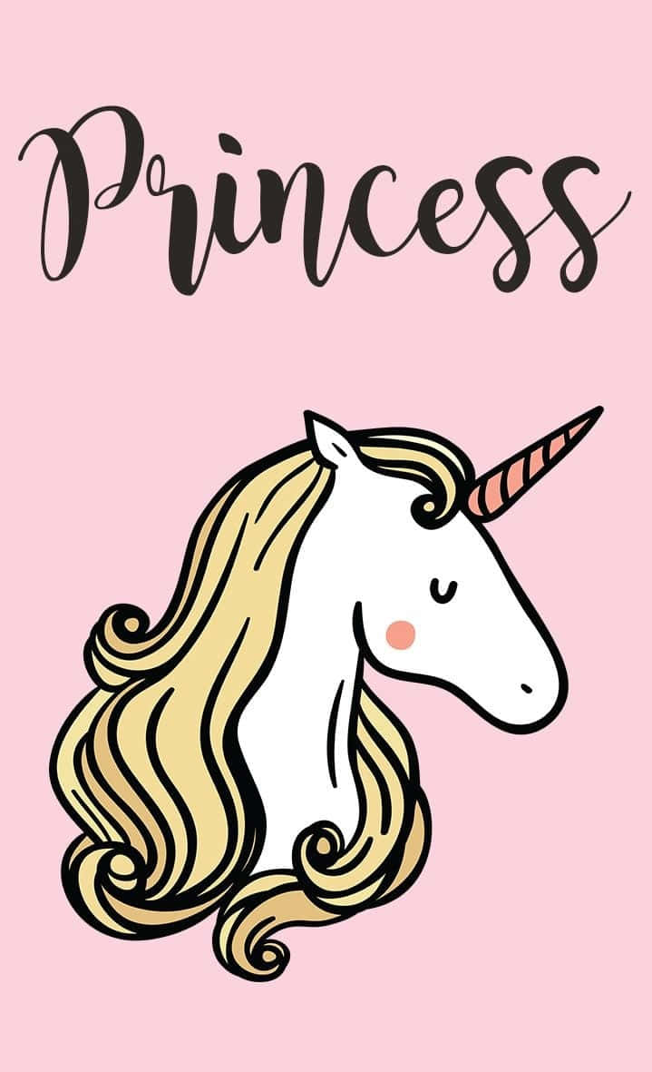 Ilustración de princesa de cuento de hadas con unicornio lindo Fondos de pantalla
