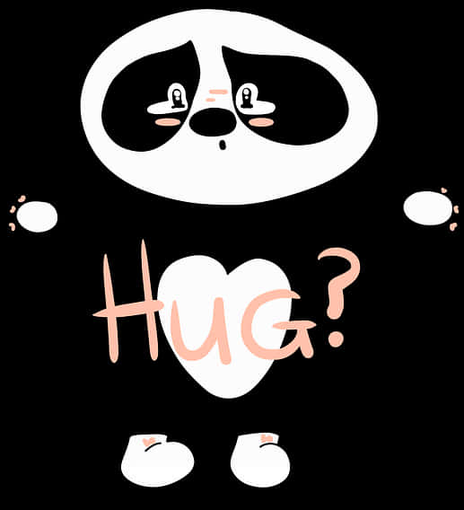 Ilustración de Panda Pidiendo un Abrazo Fondos de pantalla