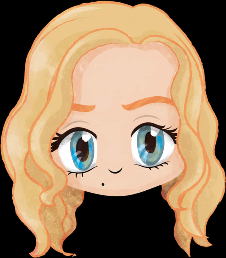 Ilustración de personaje rubio estilo Chibi Fondos de pantalla