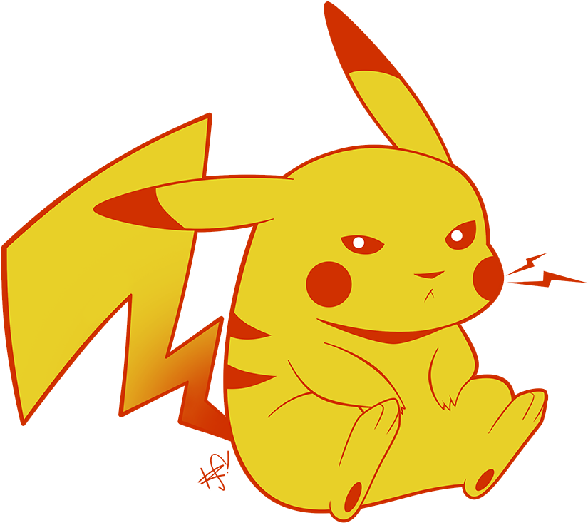 Ilustración de Pikachu enojado Fondos de pantalla