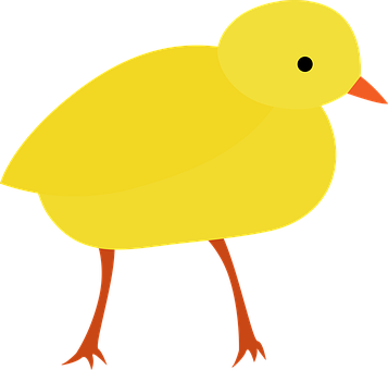Ilustración de pollito amarillo de dibujos animados Fondos de pantalla