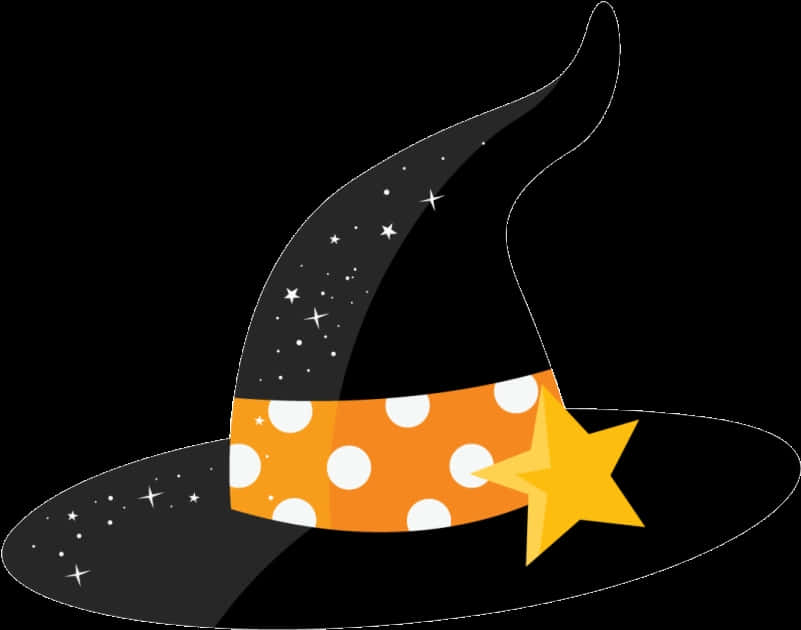 Ilustración de Sombrero de Bruja Estrellado Fondos de pantalla