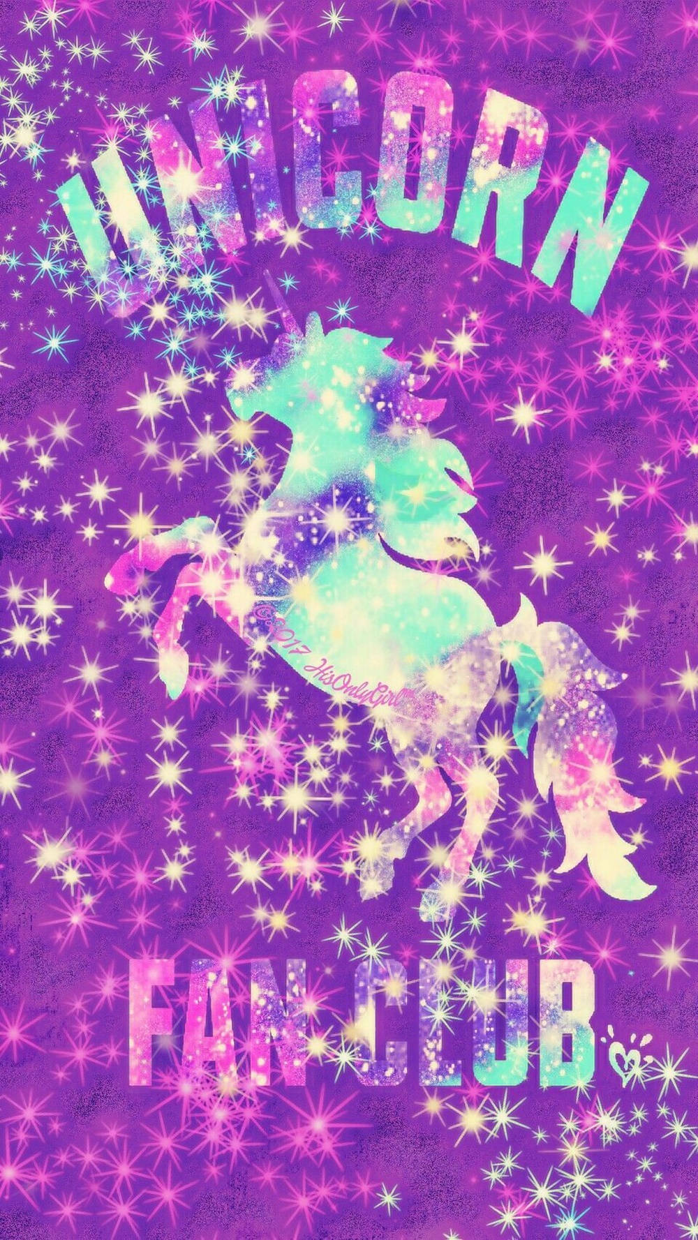 Ilustración de Unicornio Galaxia Brillante del Club de Fans Fondos de pantalla
