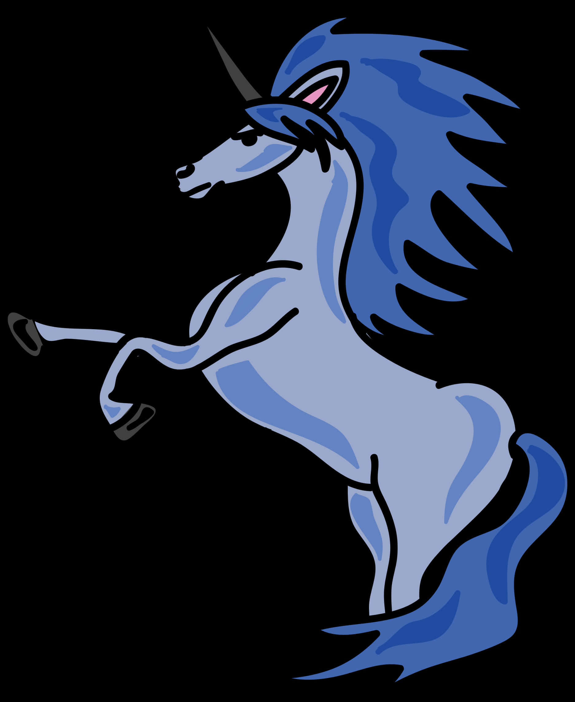 Ilustración de Unicornio Azul Caricatura Fondos de pantalla