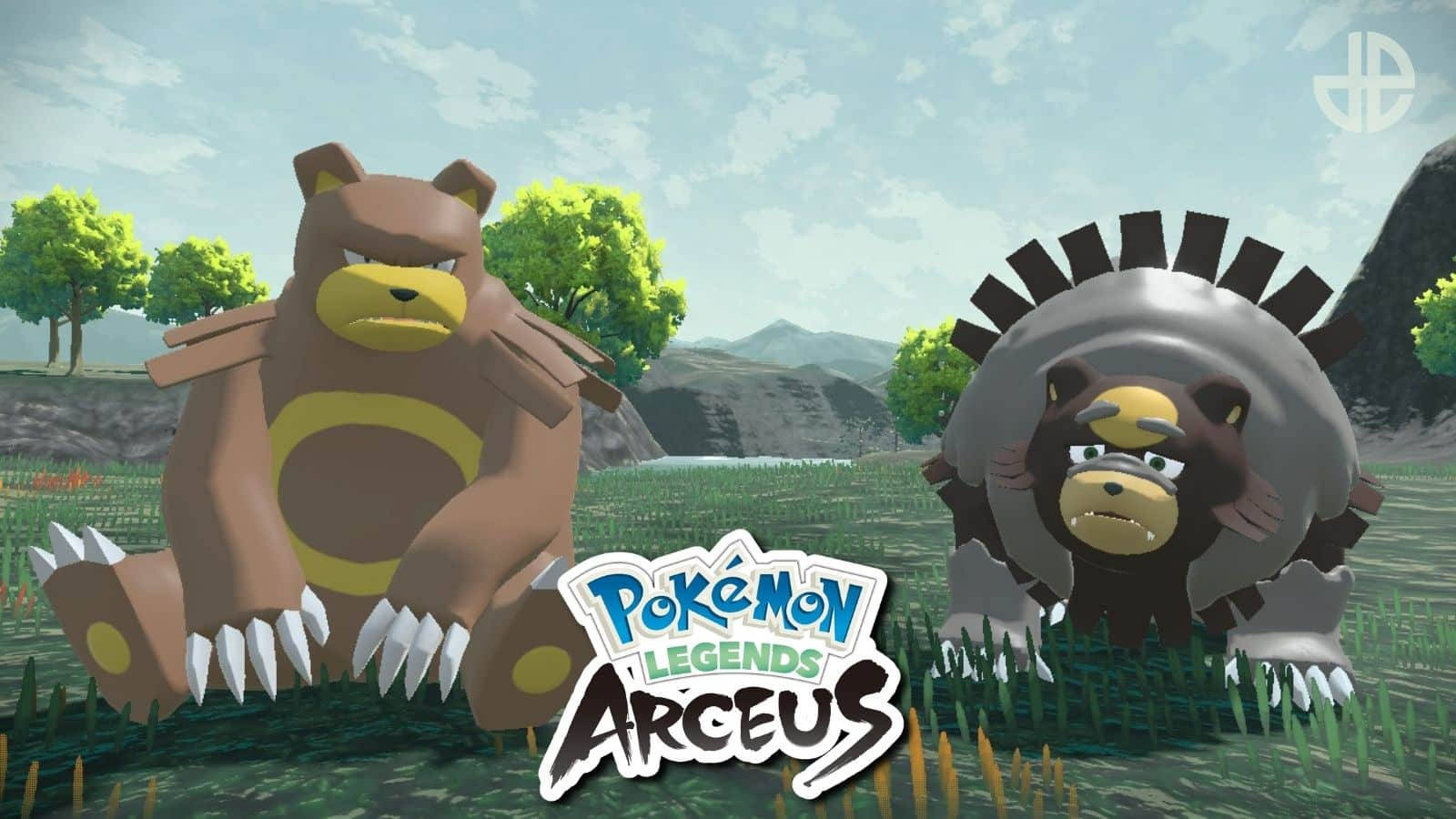 Ilustración de Ursaring y Ursaluna de Pokémon Leyendas: Arceus. Fondos de pantalla