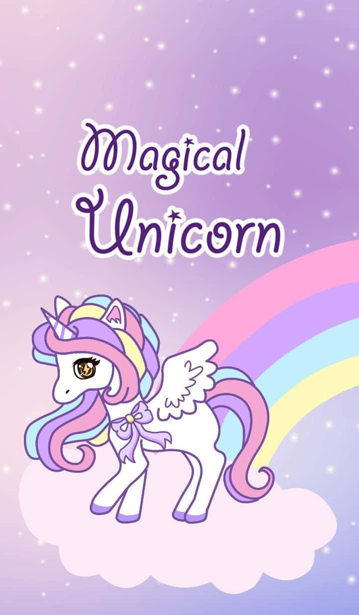 Ilustración de Unicornio Mágico Púrpura y Pony Fondos de pantalla