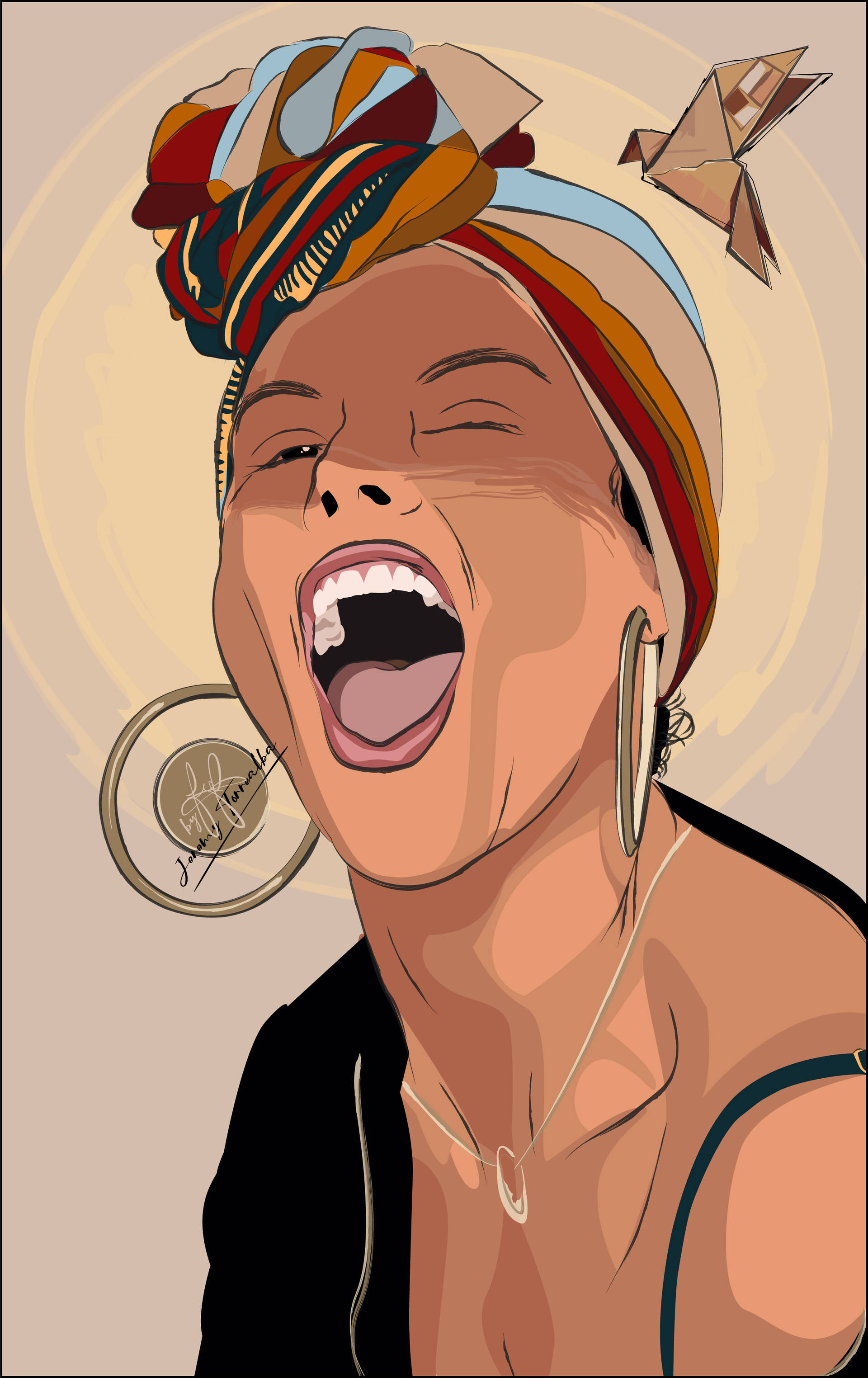 Ilustración Digital de Alicia Keys Fondos de pantalla