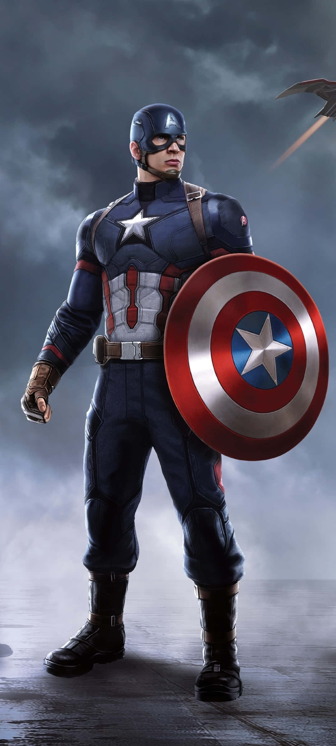 Ilustración digital de fondo del Capitán América Fondos de pantalla