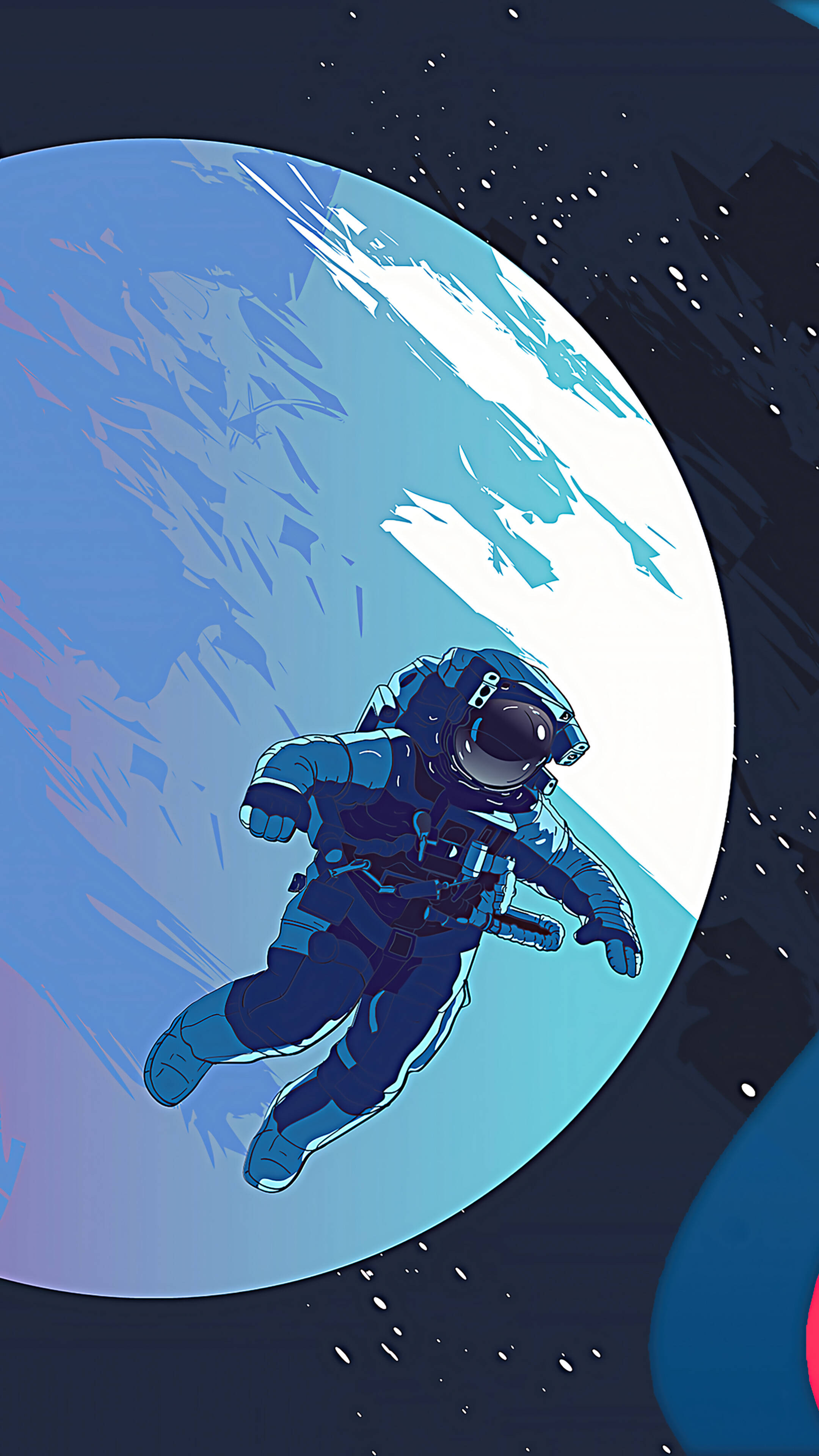 Ilustración en el espacio 4K para teléfono Fondos de pantalla