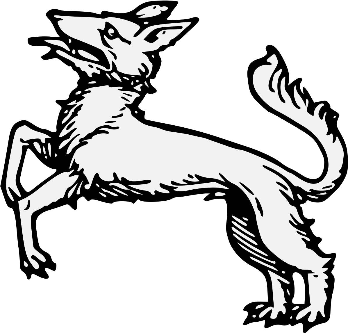 Ilustración estilizada de lobo de dos cabezas Fondos de pantalla