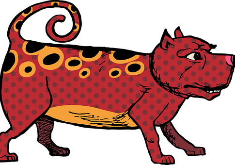 Ilustración estilizada de tigre rojo Fondos de pantalla