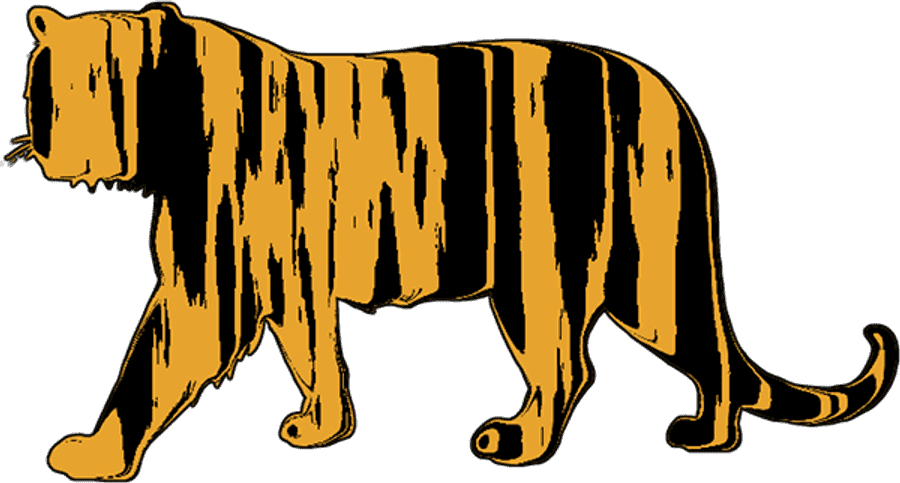 Ilustración estilizada de un tigre caminando Fondos de pantalla