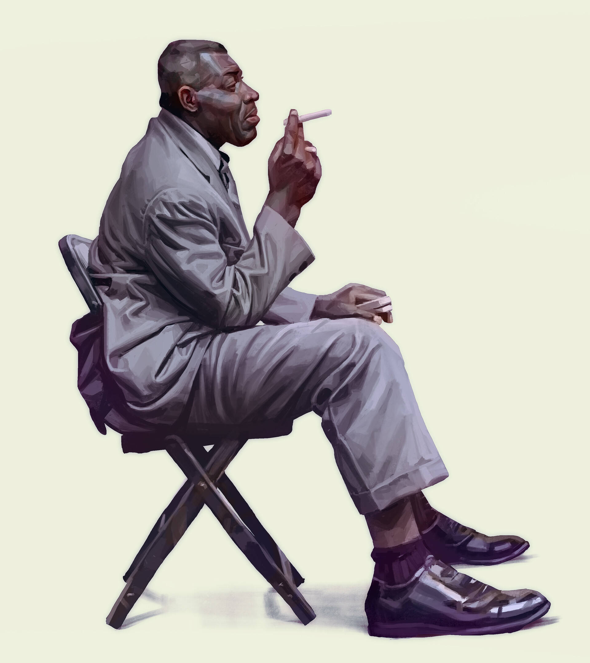 Ilustración fanart de Howlin' Wolf fumando Fondos de pantalla