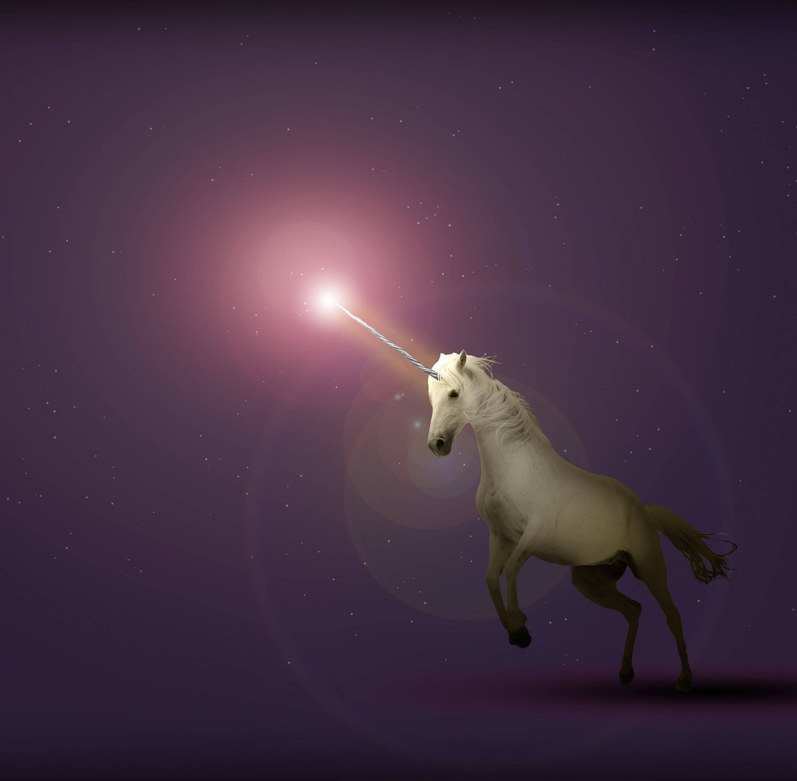 Ilustración realista de unicornio galáctico blanco Fondos de pantalla