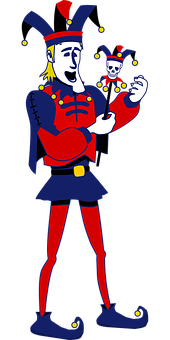 Ilustración vectorial de bufón haciendo malabares Fondos de pantalla